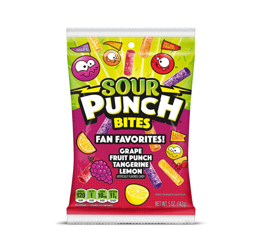 Sour Punch Bites Candy Assorted Fan Favorites 5oz